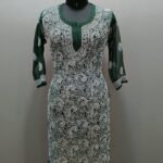 Georgette Chikankari Kurti with Front Jaal Work Full