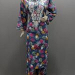 Mulmul Cotton Chikankari Printed Kurti Set Full