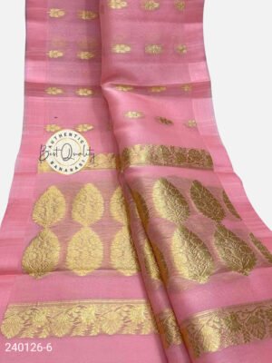 Kora Organza Zari Buta Saree