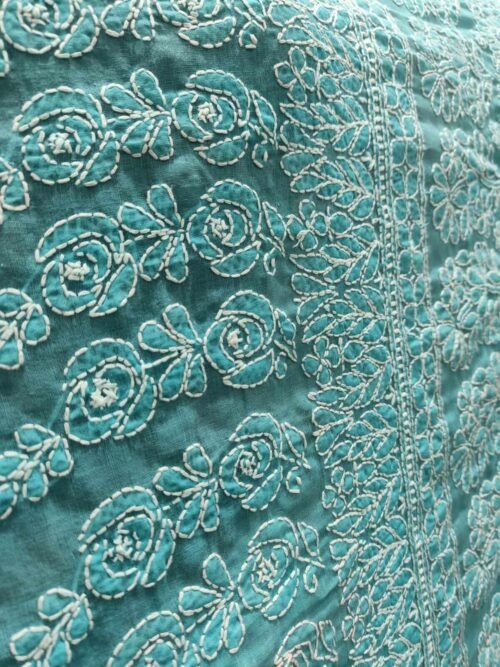 Cotton Chikankari Saree Allover Jaal Work