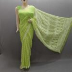 Georgette Chikankari Saree Pallu Keel Jaal Work Pallu