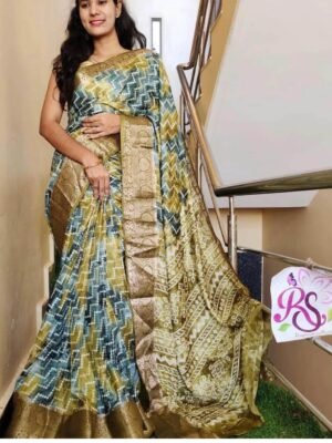 Lehriya Special Dola Silk Saree Jacquard Border