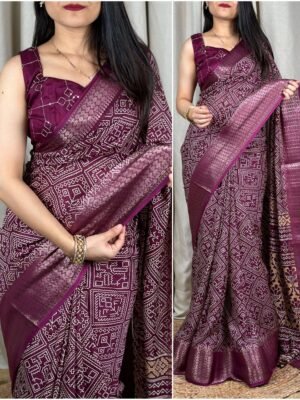 Muslin Cotton Print Saree (Devyani)