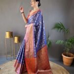 Pattu Silk Saree Blue1