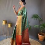 Pattu Silk Saree Green 2