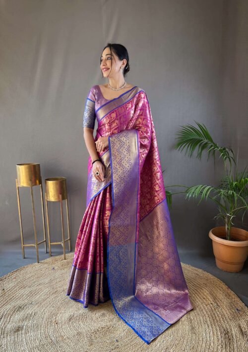 Pattu Silk Saree Magenta 2