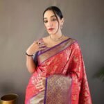 Pattu Silk Saree OFF Red 1