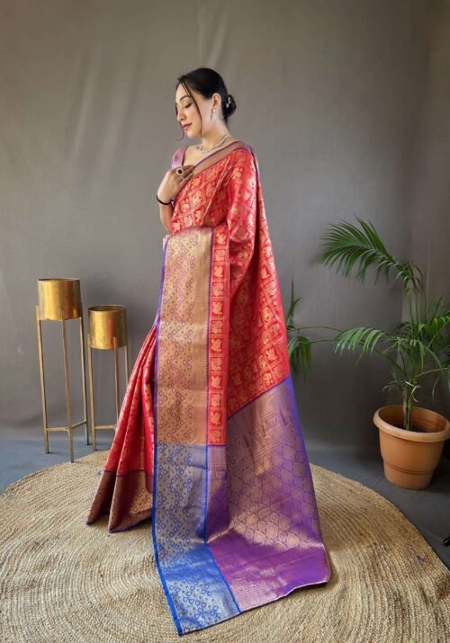 Pattu Silk Saree Red 2