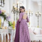 Purple Georgette Anarkali Suit1