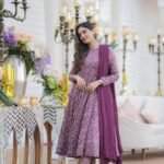 Purple Georgette Anarkali Suit2