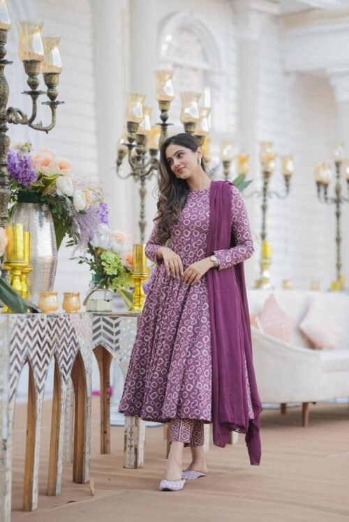 Purple Georgette Anarkali Suit2