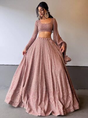 Chikankari Sequence Lehenga