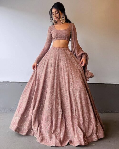 Chikankari Sequence Lehenga1