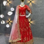 Faux Georgette Canvas Patta Lehenga Choli4