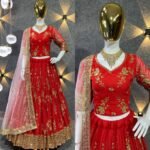 Faux Georgette Canvas Patta Lehenga Choli5