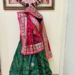 Rajasthani Lehenga Chunni green Magenta