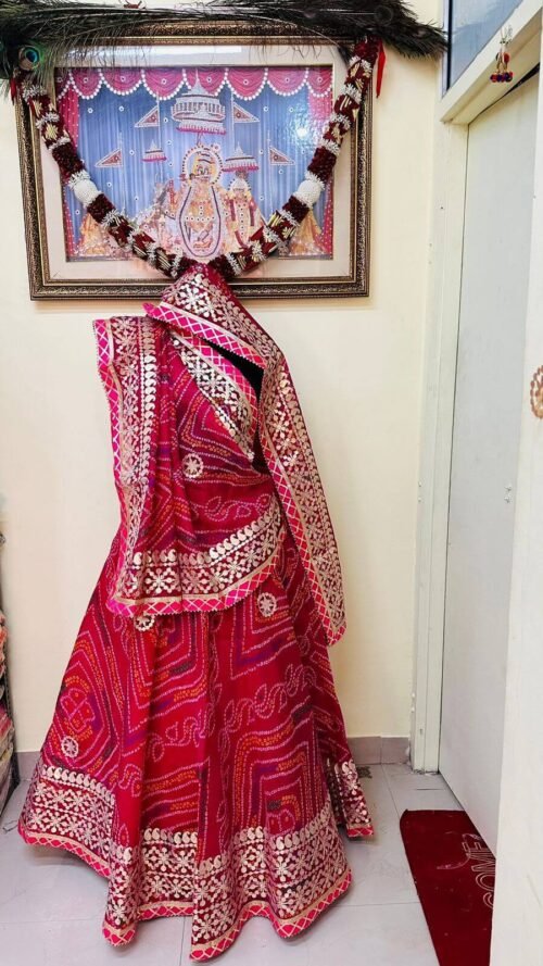 Rajasthani Lehenga Chunni Magenta