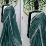 Designer Jimmy Choo Silk Saree Grey